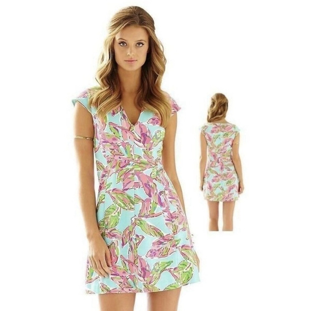 Lilly Pulitzer Briella In The Vias Fit & Flare Posh Ponte Dress Stretch Size M